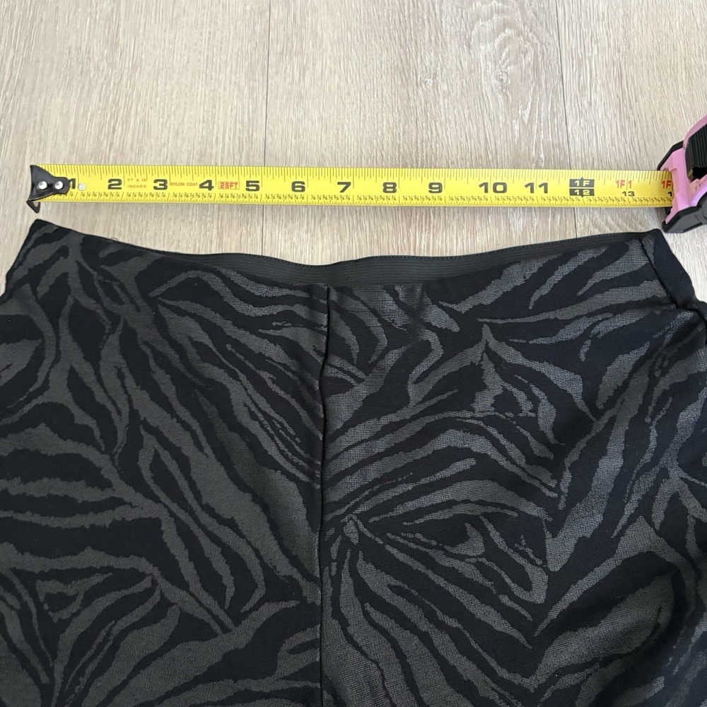 Inc International Concepts Pants Women's Medium Animal Print Ponte Skinny Black - Picture 5 of 11